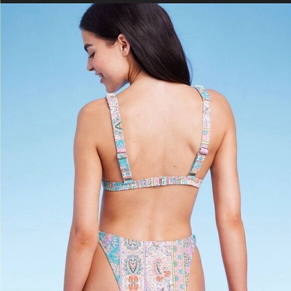 COPY - Scrunchie strap detail bralette bikini set - Picture 2 of 7